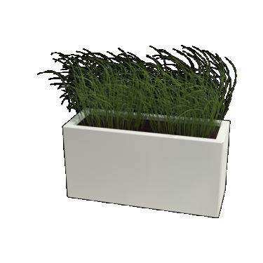 Gepoedercoat staal plantenbak Rechthoek xxl 200 x 50 x 80 cm met bodemplaat Wit