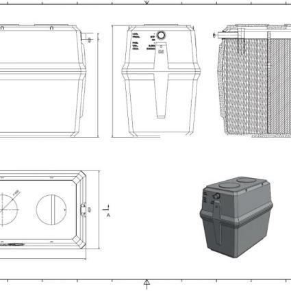 Betonnen septic tank 7500 liter met deksels IBA - Klasse 1 verkeersklasse B