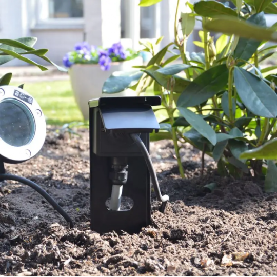 Tuinpaal - pro enkel met enkele wartel zwart