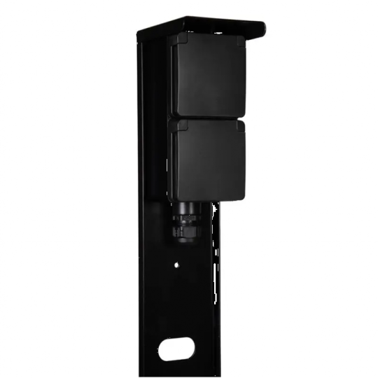 Tuinpaal - pro dubbel met enkele wartel zwart