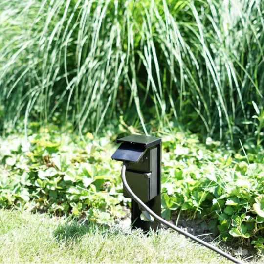 Tuinpaal - pro dubbel met enkele wartel zwart