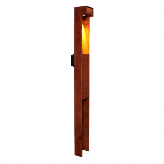 Tuinpaal Pro+ padverlichting met Niko New Hydro stopcontact Corten