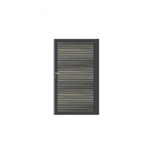 Enkele aluminium poort horizontaal met toebehoren en vulling 100x160 cm Antraciet + Rhombus Antracie
