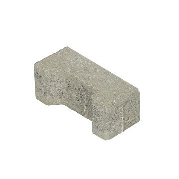 Passtuk (16st begin en 32st halve \ lg) H-Profielsteen 10cm KOMO grijs met deklaag