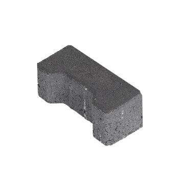 Passtuk (16st begin en 32st halve \ lg) H-Profielsteen 10cm KOMO zwart met deklaag