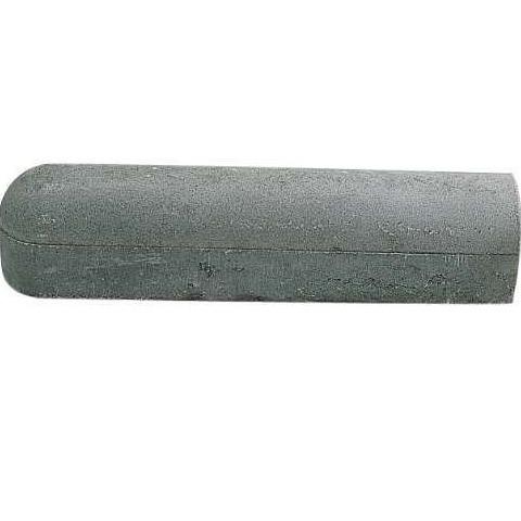Stootband 20x20x90 cm 1x afgerond met voet grijs