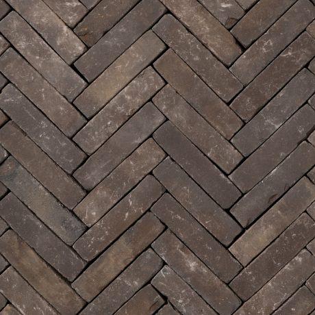 Gebakken Waalformaat Nostalgie 200x50x60mm getrommeld Zwart