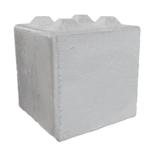 Betonblok LxBxH 80x80x80cm met noppen, zonder lepelgaten