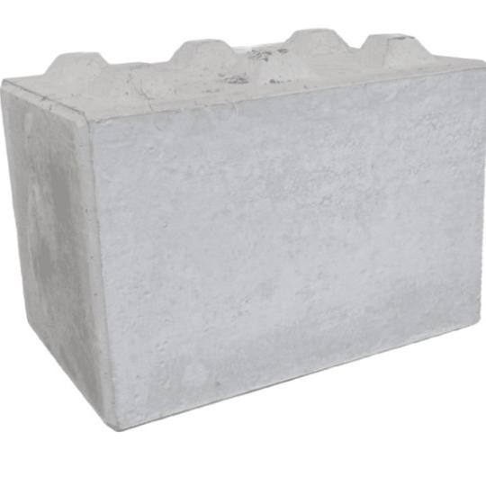 Betonblok LxBxH 120x80x80cm met noppen, zonder lepelgaten