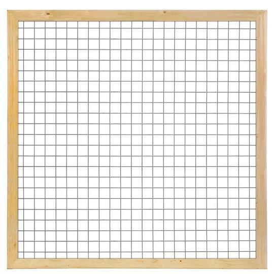 Gaastuinscherm geïmpregneerd naaldhout 180x90cm (bxh) incl. kader 44x69 mm en gaasmazen 100x100 mm