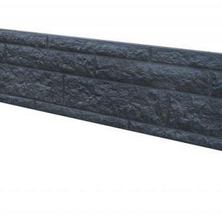 Betonplaat tweezijde rots motief antraciet gecoat 184x36x4,8cm (lxbxd)
