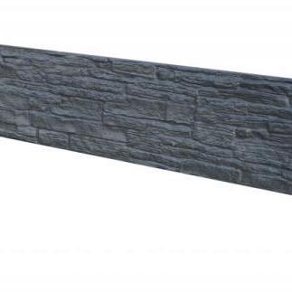 Betonplaat tweezijde nostalgie motief antraciet 184x36x4,8cm (lxbxd)