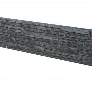 Betonplaat tweezijde donau motief antraciet 184x36x4,8cm (lxbxd)