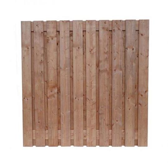 Tuinscherm 23 planken rood geïmpregneerd hout 180x180cm (bxh)