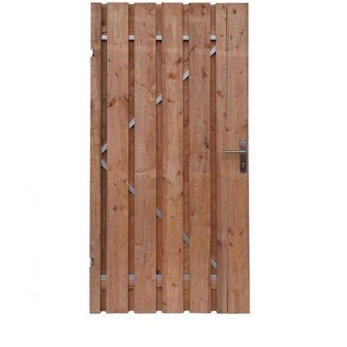 Tuinpoort rood geïmpregneerd hout 100x100cm (bxh) incl. gegalvaniseerd frame en stelogen