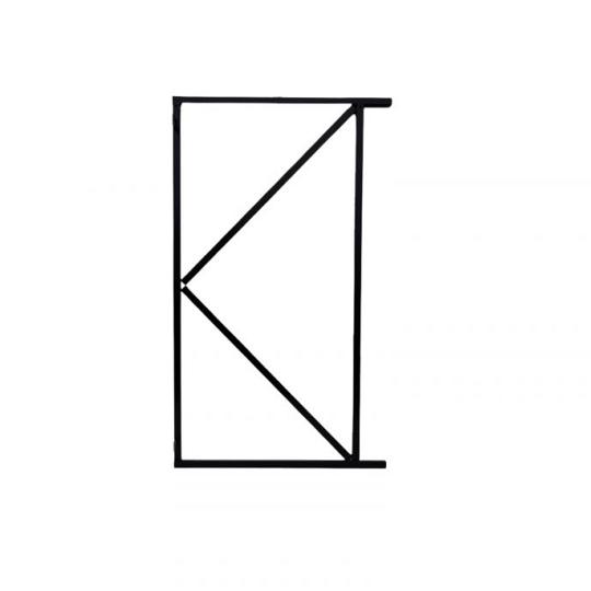 Poortframe Zwart gepoedercoat 90x155cm  (bxh) incl. stelogen