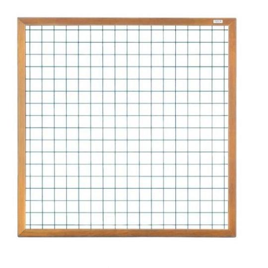 Gaastuinscherm hardhout keruing 180x180cm (bxh) incl. kader 44x69 mm en gaasmazen 100x100 mm