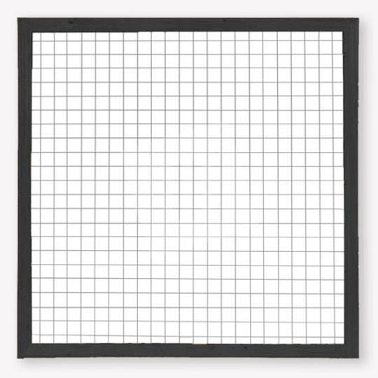 Gaastuinscherm zwart gespoten 180x90cm (bxh) incl. kader 44x69 mm en gaasmazen 100x100 mm