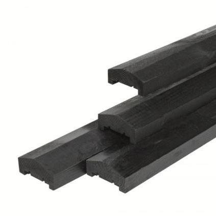 Afdeklat zwart gespoten tbv toogscherm 183cm lengte