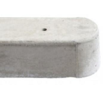 Stampbeton tussenpaal 10x10x180cm sponning 27 cm tbv toog of recht scherm grijs