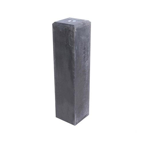 Betonpoer 60x15x15 cm antraciet kleine velling incl. stelplaat M16