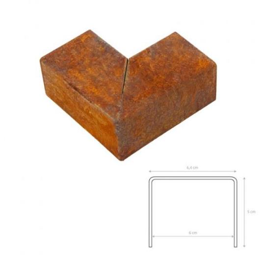 Multi-edge ProFILE 6x5x12cm Corten Hoekstuk