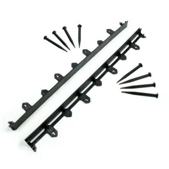 Multi-edge FLEX 100×8,7×5,5cm (2 stuks en 8 grondpennen per set) Antraciet