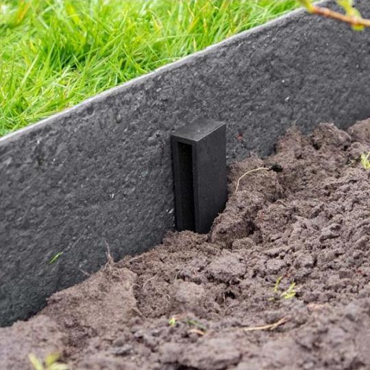 Multi-edge ECO paaltjes hoogte 40cm Zwart (Set 10 stuks)