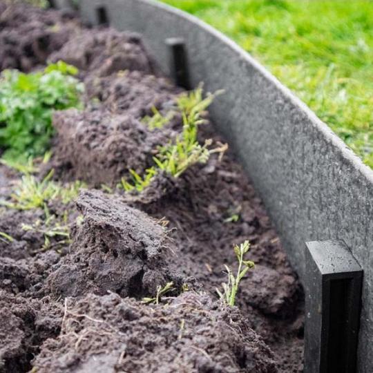 Multi-edge ECO paaltjes hoogte 40cm Zwart (Set 10 stuks)