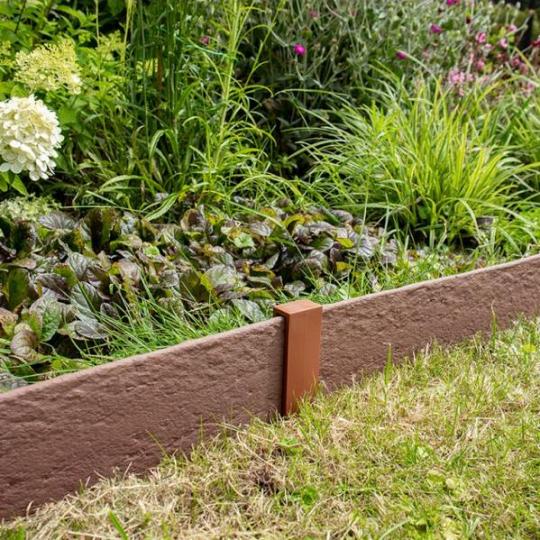 Multi-edge ECO paaltjes hoogte 40cm Corten (Set 10 stuks)