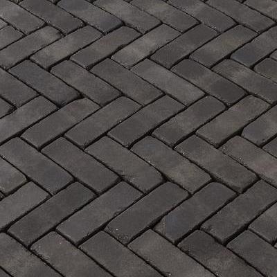 Gebakken Waalformaat Lucca Antica 200x50x60mm getrommeld Zwart