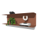 Gepoedercoat staal wandplank C-vorm 100 x 20 cm Corten look