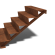 Cortenstaal trap 5-trede (breedte 100 cm)