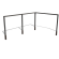 Gepoedercoat staal pergola hoekopstelling 600 x 412 cm inclusief betonpoer Antraciet