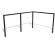 Gepoedercoat staal pergola hoekopstelling 600 x 412 cm inclusief betonpoer Zwart