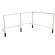 Gepoedercoat staal pergola hoekopstelling 600 x 412 cm exclusief betonpoer Wit