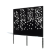 Gepoedercoat staal paneel boom complete set 240 x 6 x 190 cm  Zwart