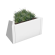 Gepoedercoat staal plantenbak Driehoek gelijkzijdig 60 x 60 cm  Zwart