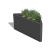 Gepoedercoat staal plantenbak Driehoek ongelijkzijdig 84 x 60 cm Wit