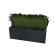 Gepoedercoat staal plantenbak Rechthoek 40 x 120 x 80 cm met bodemplaat Antraciet
