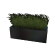 Gepoedercoat staal plantenbak Rechthoek 40 x 120 x 80 cm met bodemplaat  Zwart