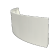 Gepoedercoat staal keerwand buitenbocht 50 x 50 x 60 cm Wit