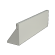 Gepoedercoat staal keerwand recht 100 x 30 cm Wit