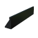 Gepoedercoat staal keerwand recht 100 x 30 cm  Zwart