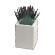Gepoedercoat staal plantenbak Vierkant 40 x 40 x 80 cm met bodemplaat Wit