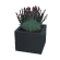 Gepoedercoat staal plantenbak Vierkant 40 x 40 x 80 cm met bodemplaat Antraciet