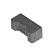 Passtuk (24st begin en 24st halve \ lg) H-Profielsteen 8cm KOMO zwart met deklaag op=op
