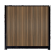 WPC Schutting Compleet Verticaal incl. 1 paal 184 x188 cm Zwart + Teak Rhombus Schaduw