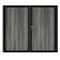 WPC Schutting Compleet Verticaal incl. 1 paal 184 x188 cm Zwart + Antraciet Rhombus