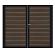 WPC Schutting Compleet Horizontaal incl. 1 paal 184 x185 cm Zwart + Donkerbruin Rhombus Schaduw